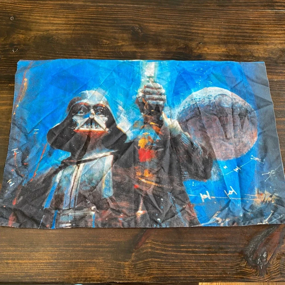 Star Wars Darth Vader Death Star 2sided Pillowcase 2012 Blue Black Standard Size